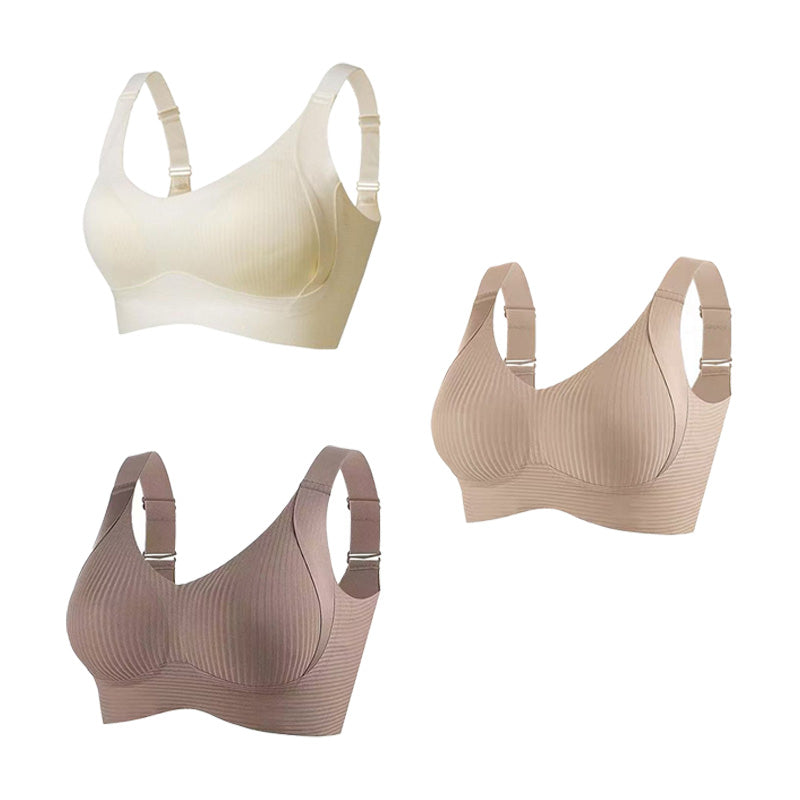 🎁Buy 1 Get 3 Packs💕Women's Ribbed Push Up Adjustable Wireless Bra🌸