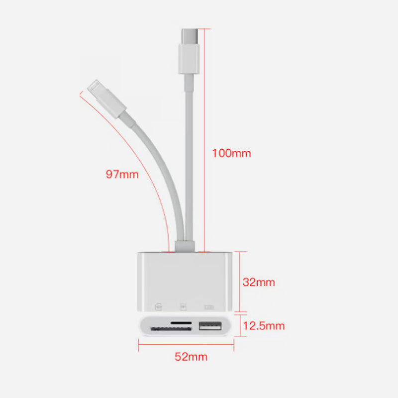 DataLink – 3-in-1 SD/TF/USB Kartenleser | 1+1 GRATIS