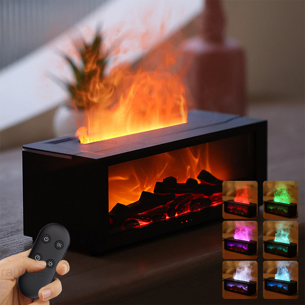 Flame Aromatherapy Diffuser | Stylischer Luftbefeuchter mit 3D-Flammeneffekt