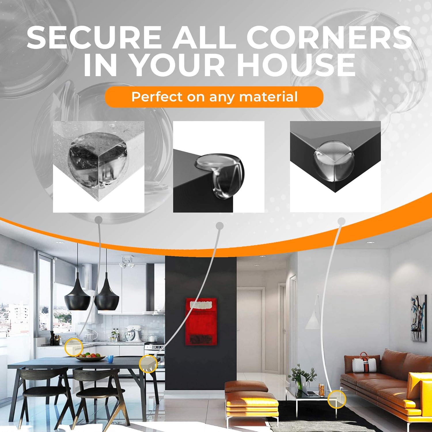 SafeCorners™ – Klare Kantenschutzvorrichtungen für Kinder | 20 Stück