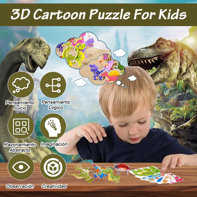 ImagiBuild™ – 3D Lernpuzzle-Set für Kinder (10er-Pack)