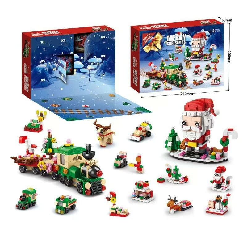 Weihnachts-Adventskalender-Überraschungsbaustein-Set