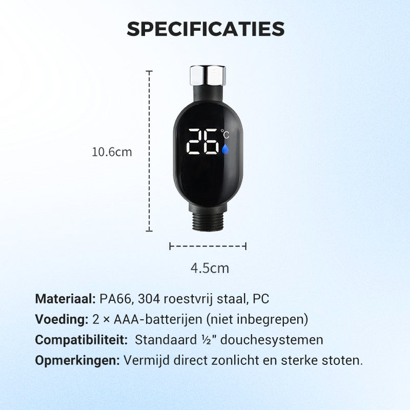 AquaGlow – LED-Duschkopf mit Temperaturanzeige | 1+2 GRATIS