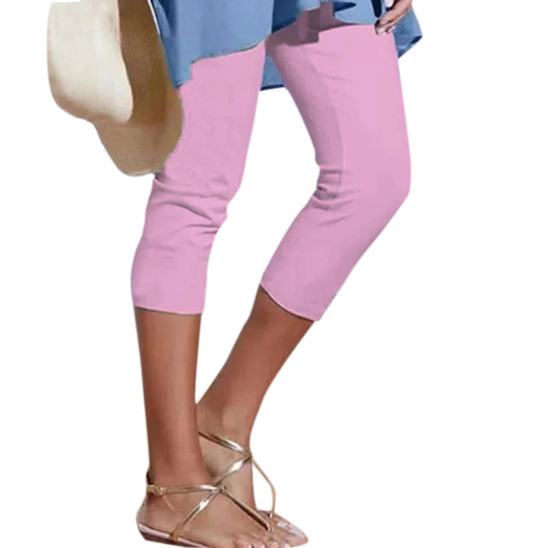 FlexShine™ – Knielange Damen-Leggings mit Bauchkontrolle & Seiden-Komfort