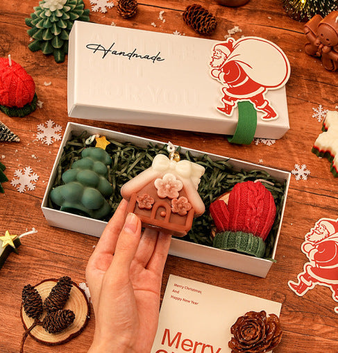 FestiveGlow – Weihnachtsduft-Kerzen-Set im Geschenkbox