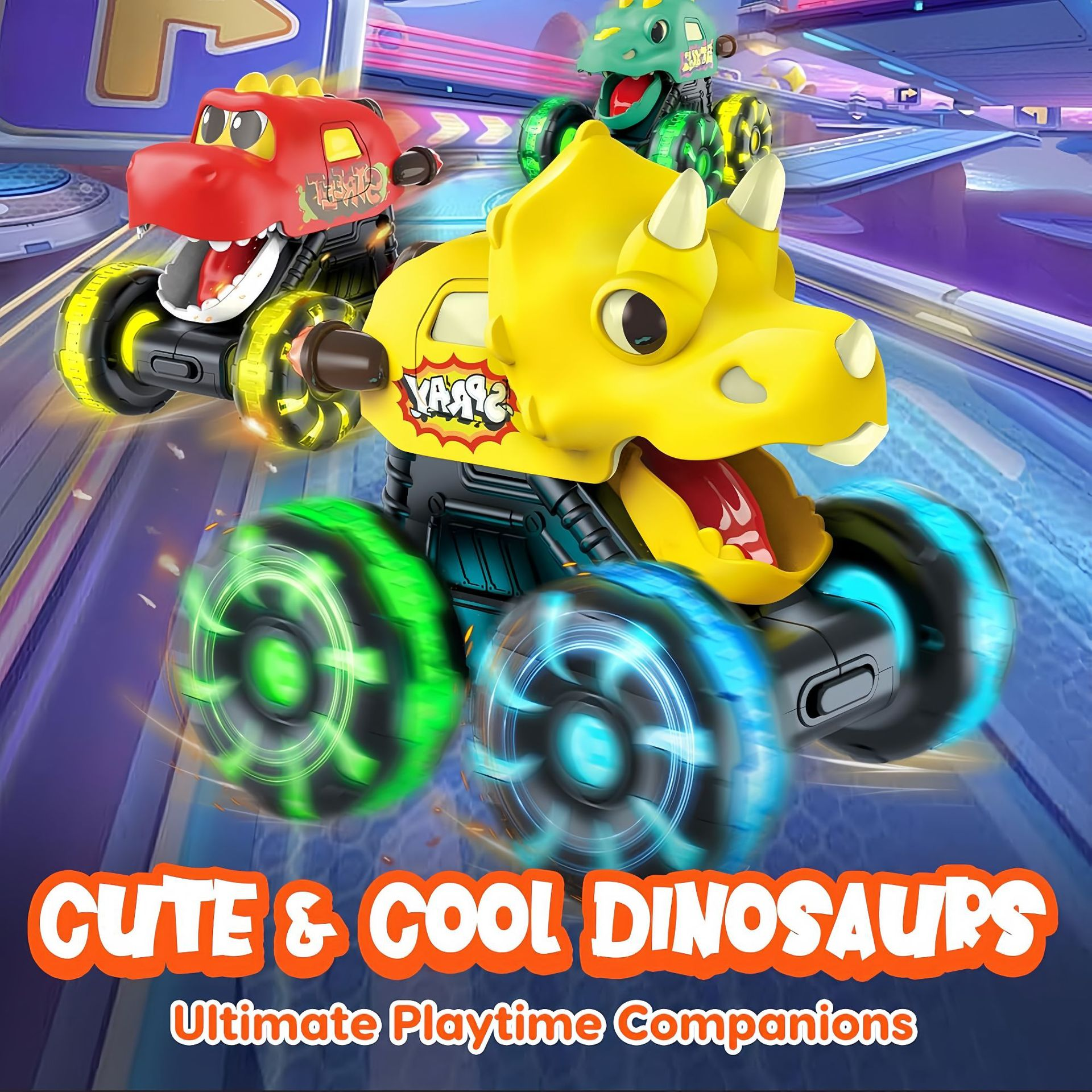 DinoDrive – Press & Go Dino Truck Spielzeug für Kleinkinder