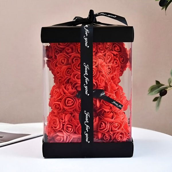 RoseBear – Romantischer Teddybär aus ewigen Rosen