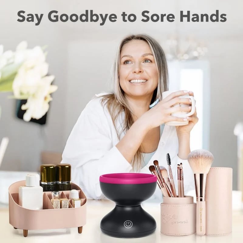 GlowSpin™ – Electric Makeup Brush Cleaner Machine