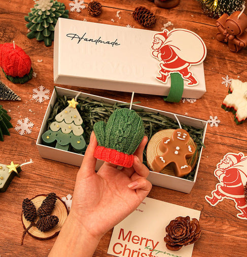 FestiveGlow – Weihnachtsduft-Kerzen-Set im Geschenkbox