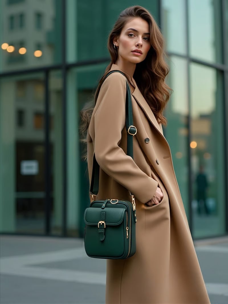 LineaLux® Crossbody‑Ledertasche | 50% RABATT