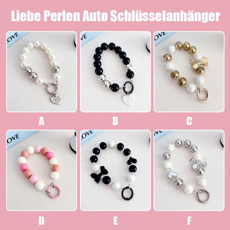 Liebe Perlen Auto Schlüsselanhänger(Schlüsselgehäuse nicht im Lieferumfang enthalten)