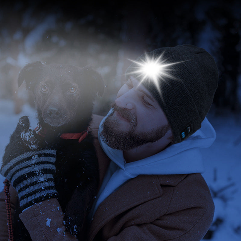 Warme Winter-Bluetooth-Mütze mit LED-Musik