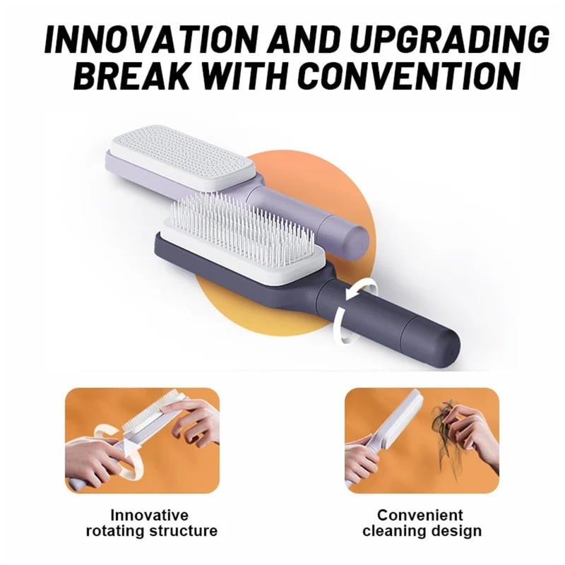 CleanBrush™ – Rotierende Selbstreinigungs-Haarbürste | 1+1 GRATIS