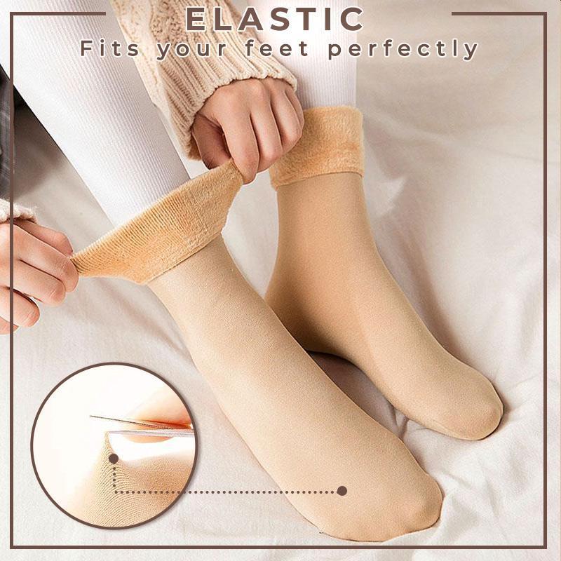 CozyFeet 5 Paar – Gefütterte Schneesocken mit Plüsch-Innenfutter
