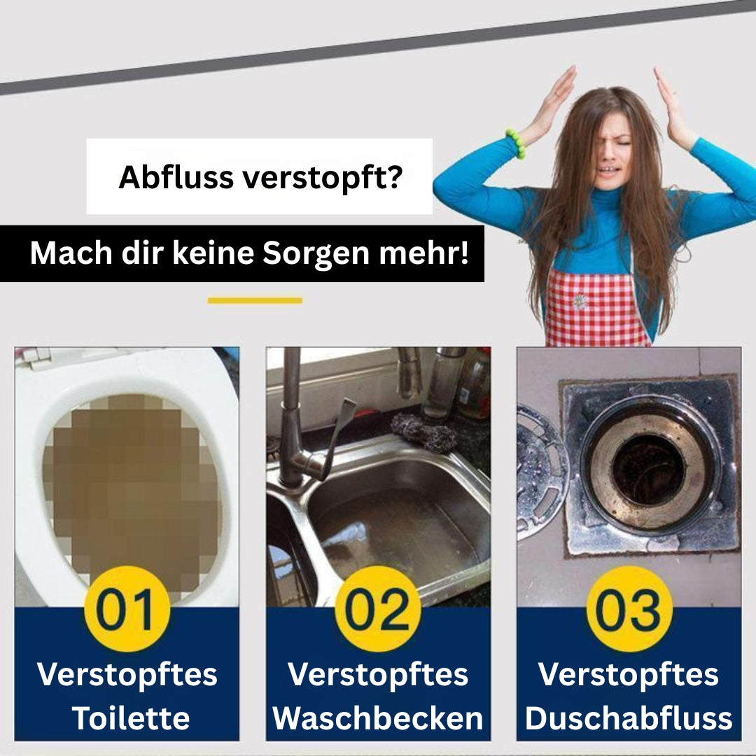 FlushMaster Pro™ 200g – Der kraftvolle Rohrreiniger für verstopfte Abflüsse im Haushalt  | 1+1 GRATIS