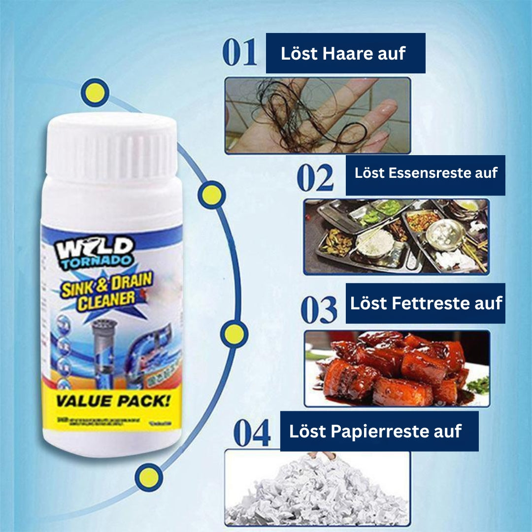 FlushMaster Pro™ 200g – Der kraftvolle Rohrreiniger für verstopfte Abflüsse im Haushalt  | 1+1 GRATIS