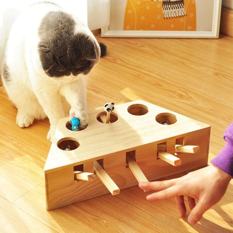 MewMakers™ - Whack-a-Mole Katzenspielzeug aus Holz | 50% RABATT