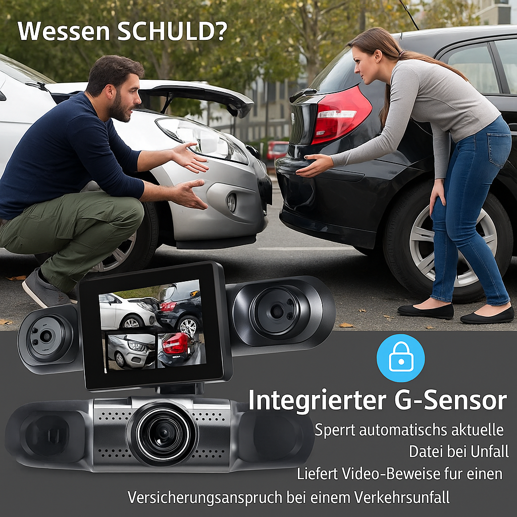 DriveSecure™ Professionelle 4-Kanal 1080P Dashcam | 50% RABATT