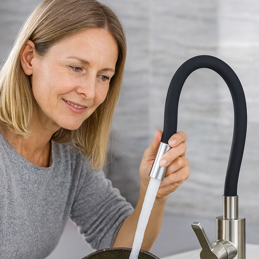 FlexiFlow™ – Flexibler Wasserhahn-Extender für Komfort | 50% RABATT