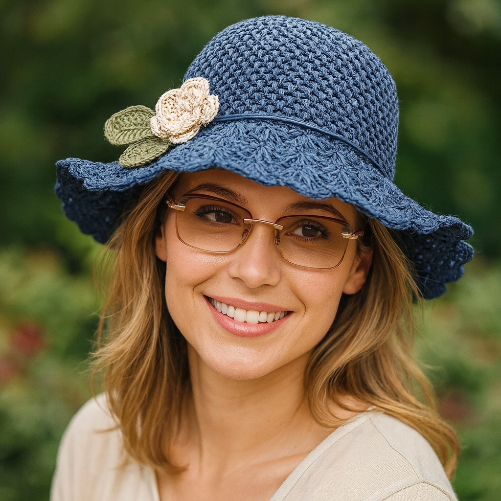 SunCharm™ – Eleganter Häkel-Strohhut mit Sonnenschutz 1 Größe | 1+1 GRATIS
