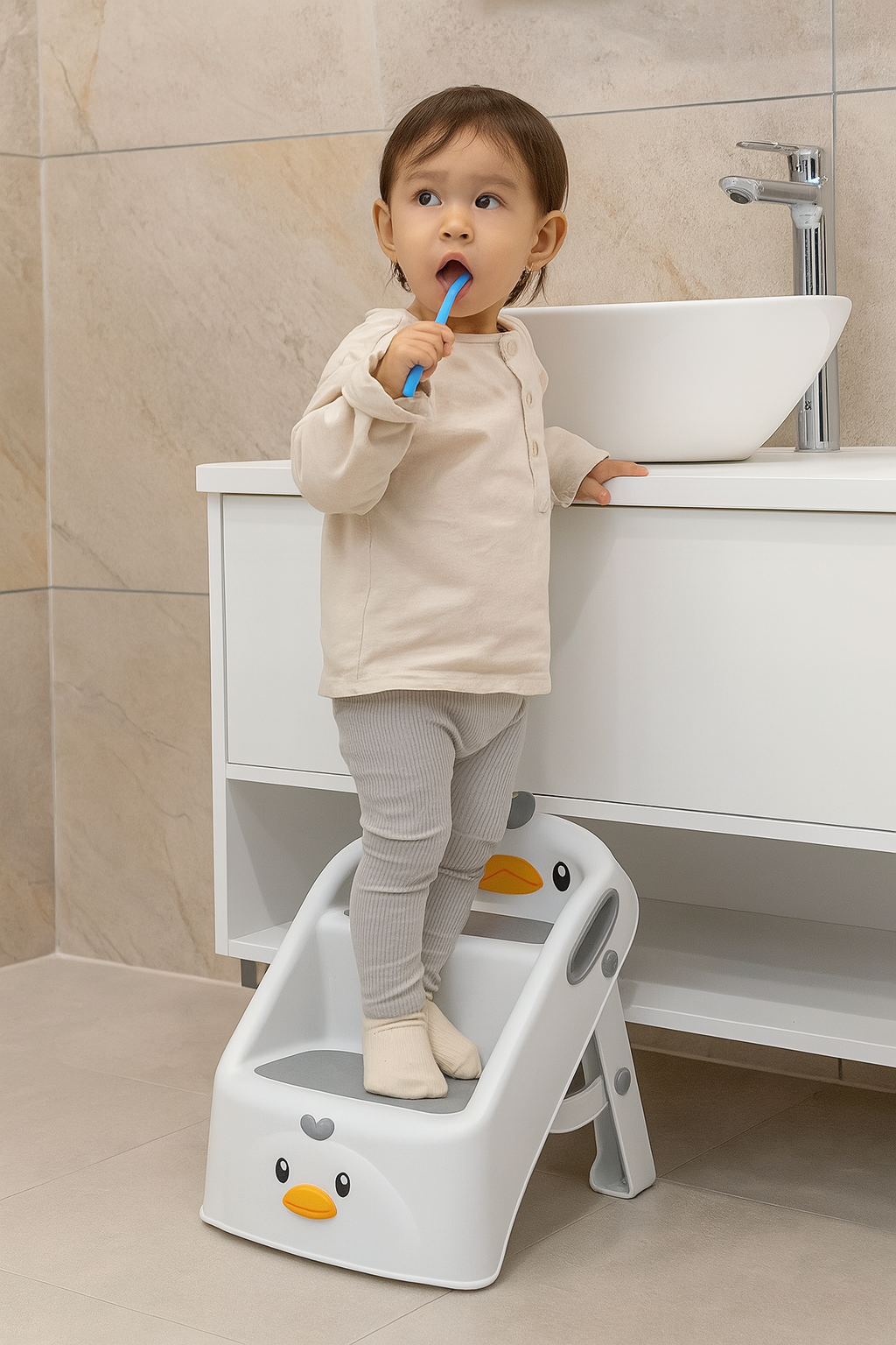 StepMates™ – Klappbarer 2-Stufen-Hocker für Kinder mit Niedlichem Design | 50% RABATT