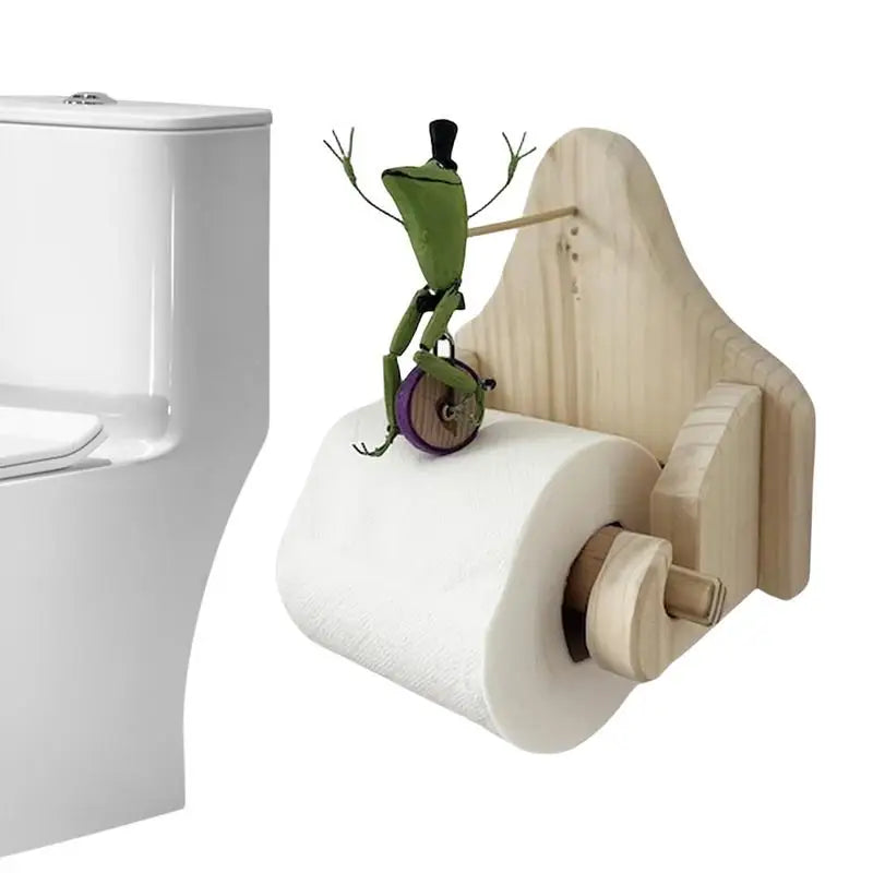 Fraasie™ - Frosch reitet Fahrrad Toilettenpapierhalter