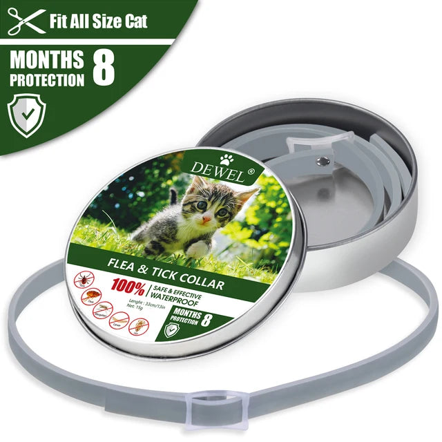 Dewel® Zecken- und Flohhalsband auf Pflanzenbasis für Hunde und Katzen | 50% RABATT