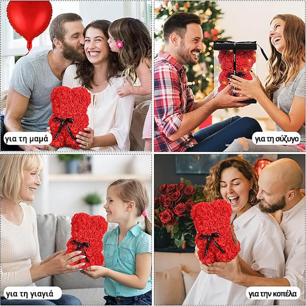 RoseBear – Romantischer Teddybär aus ewigen Rosen