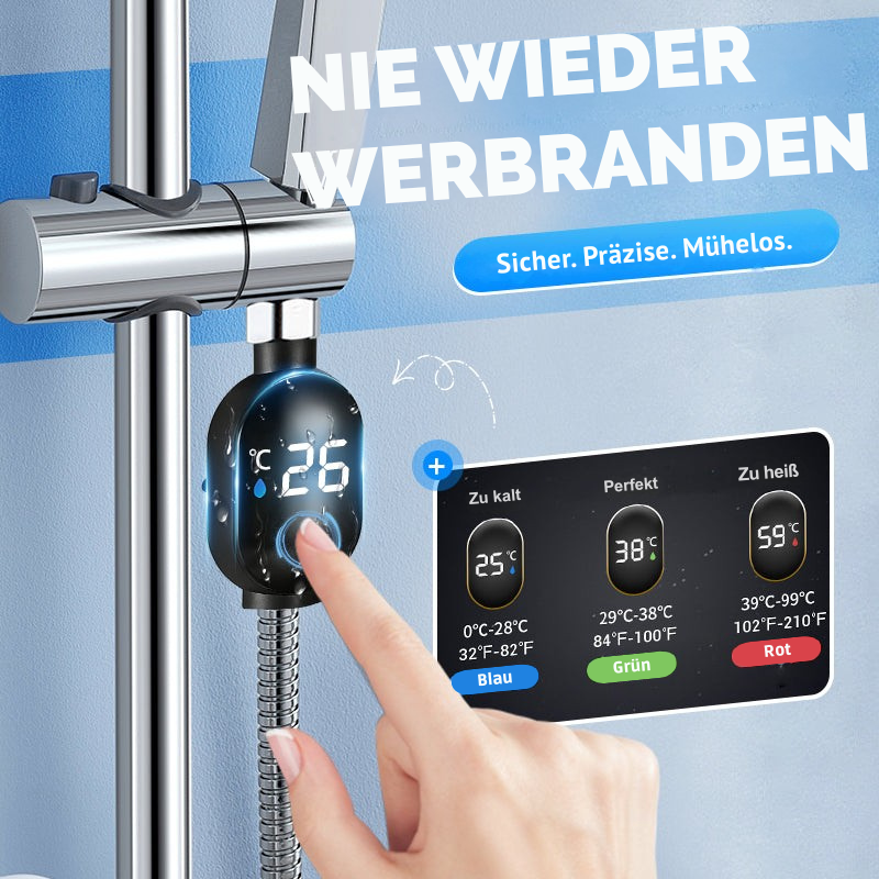 AquaGlow – LED-Duschkopf mit Temperaturanzeige | 1+2 GRATIS