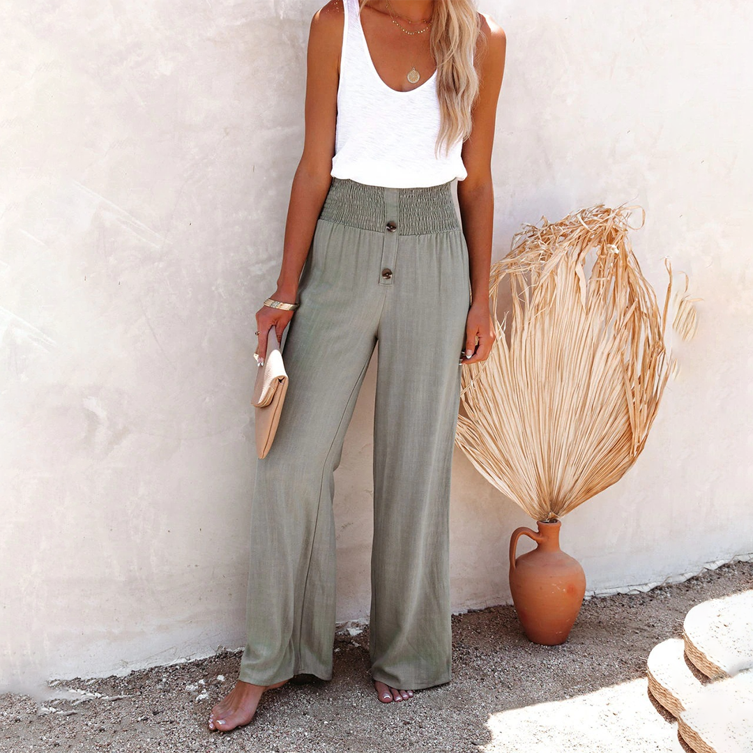 Lockere Sommerhose mit hoher Taille