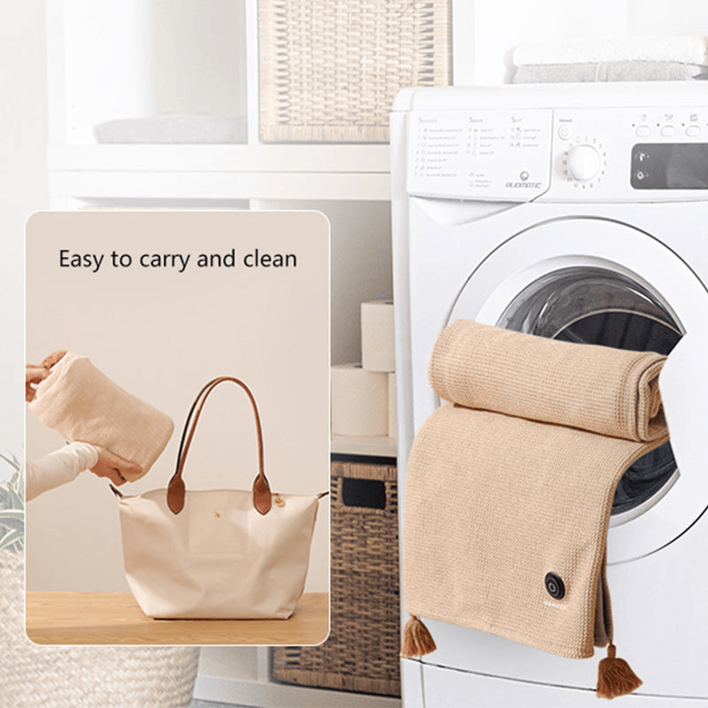 CloudCloak – Tragbare, weiche Heiz-Kuscheldecke