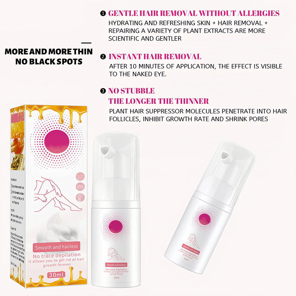 1+1 GRATIS | 100ml Honey Mousse Hair Removal Spray™ – Für eine makellose und haarfreie Haut!