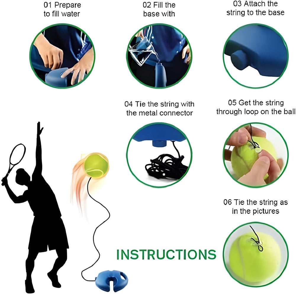 SwingMaster™ – Der Tragbare Tennis-Trainer für Volleys & Schwungtraining Ohne Partner, Jederzeit & Überall | 50% RABATT