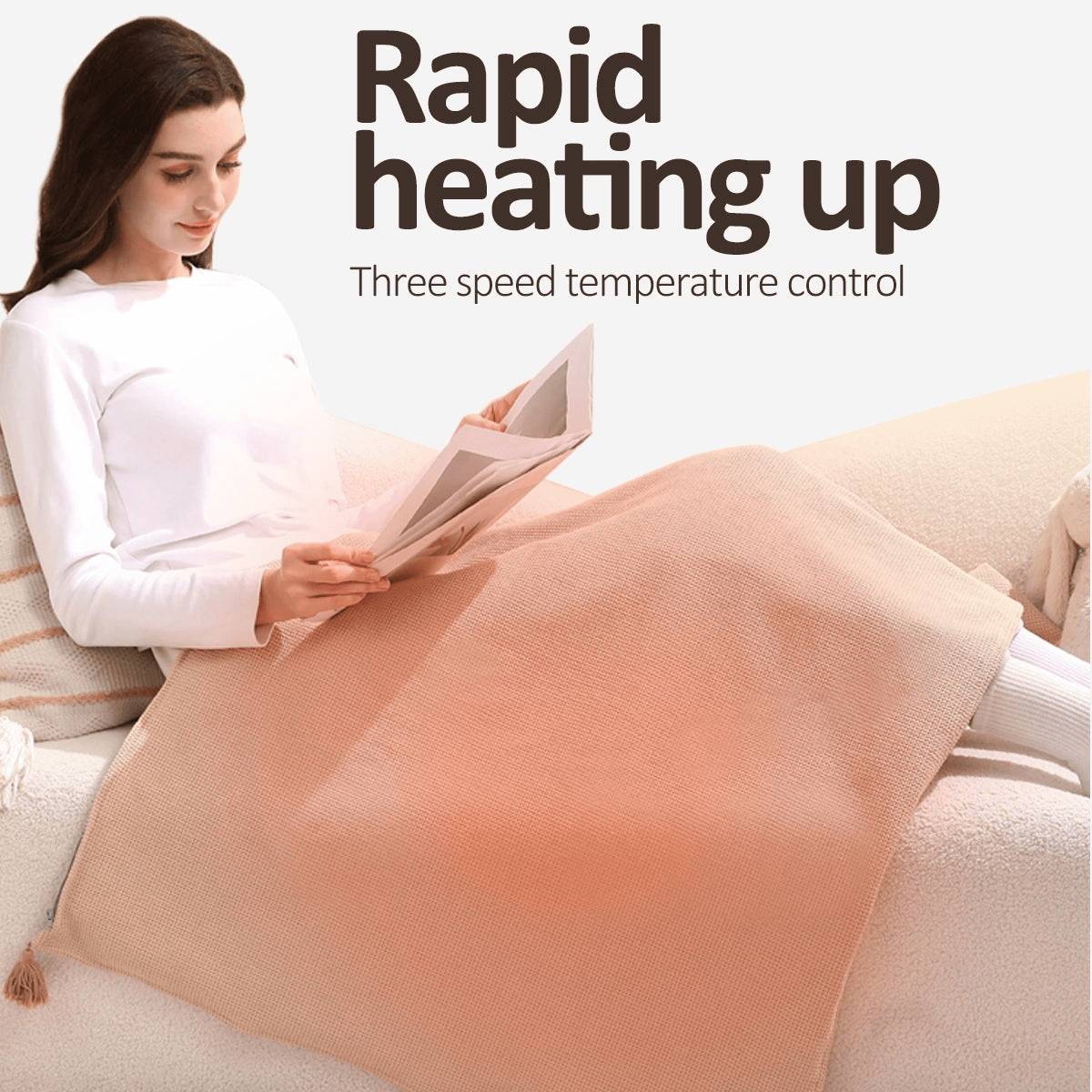 CloudCloak – Tragbare, weiche Heiz-Kuscheldecke