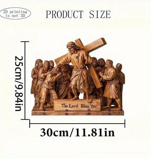 SacraHold 2D – Jesus Wanddekoration Schlüsselhalter