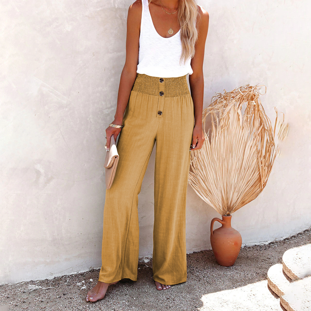 Lockere Sommerhose mit hoher Taille