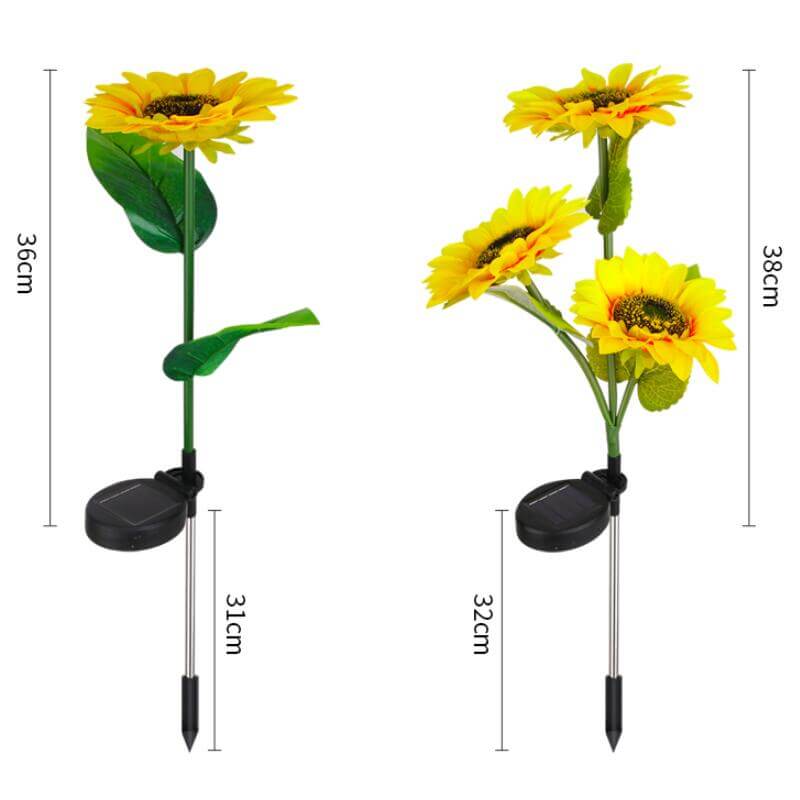 SunGlow™ Solar-Sonnenblumenlichter