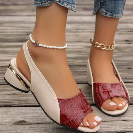 EleganzLift™ – Modische, bequeme Sandalen mit klobigem Absatz für sicheren Stil & Komfort