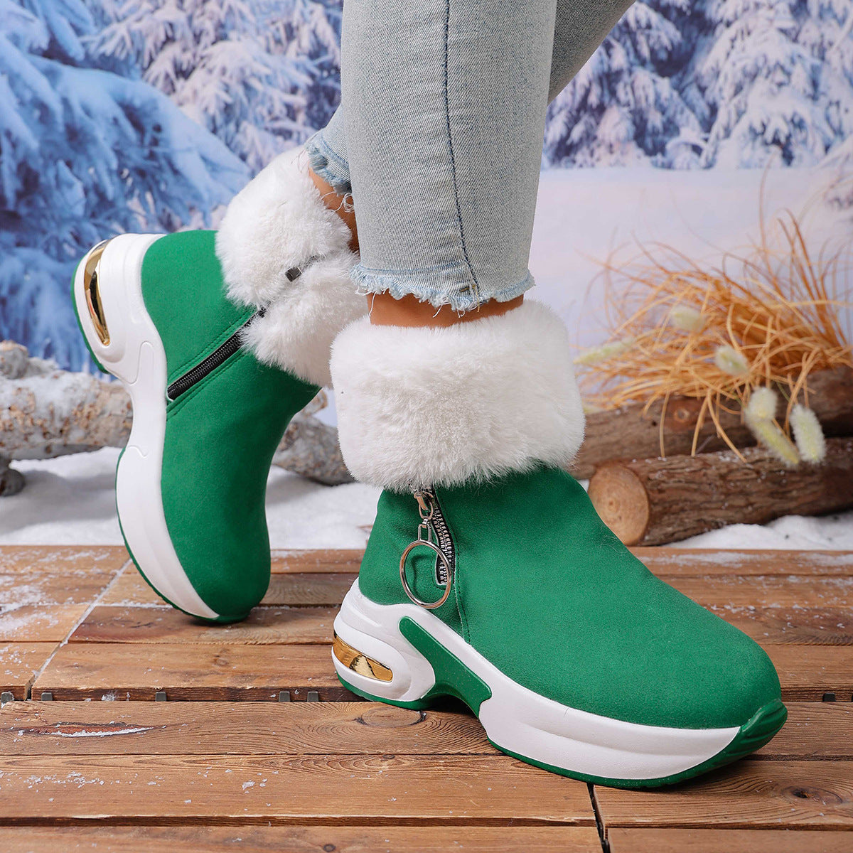 Emma – Damen-Stiefeletten mit dicker Sohle und warmem Futter