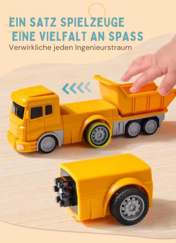 MagnaBuild – Kreatives Magnet-Baufahrzeug-Set | 50% RABATT