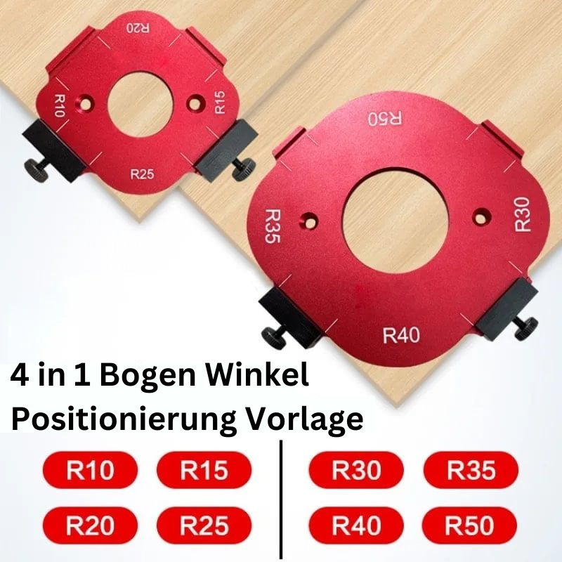 ProWinkel - 4 in 1 Bogenwinkel-Positionierungsschablone | 50% RABATT