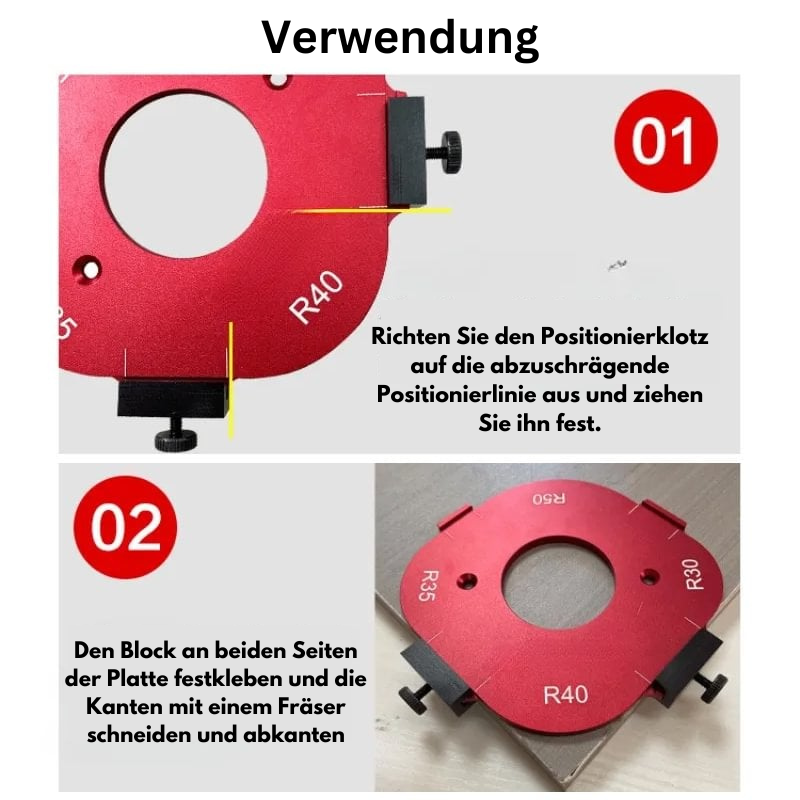 ProWinkel - 4 in 1 Bogenwinkel-Positionierungsschablone | 50% RABATT