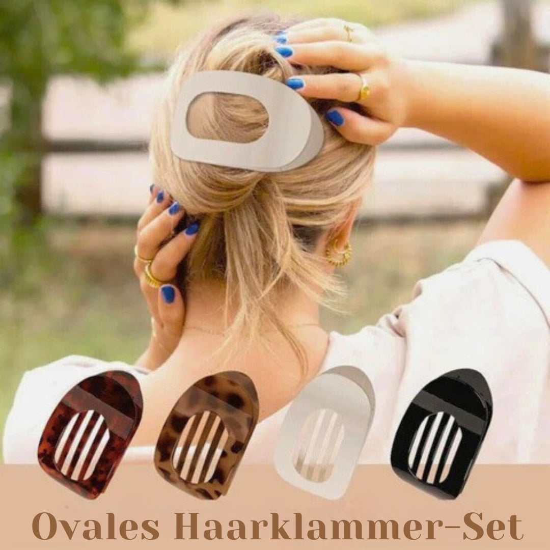 EleganceClip™ – Ovales Haarklammern-Set für einen stilvollen Look in nur wenigen Sekunden | 2+2 GRATIS