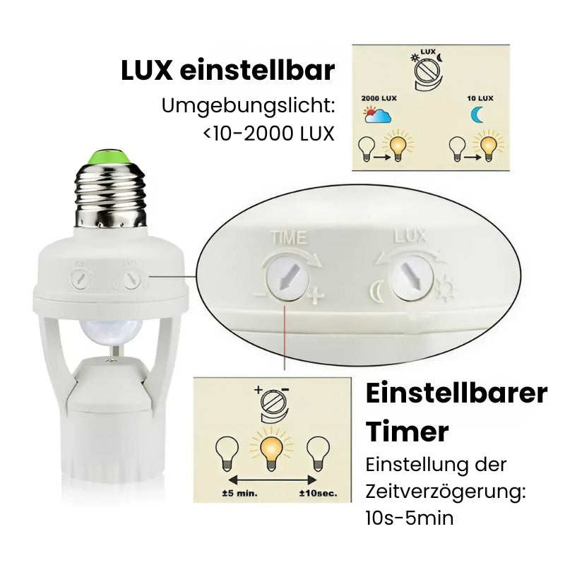 SmartLight - Sensor-Adapter mit Bewegungserkennung | 1+1 GRATIS