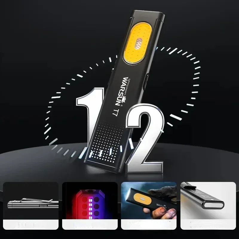 LED Taschenlampe - 800 Lumen, USB Wiederaufladbar, Tragbar & Leicht-4