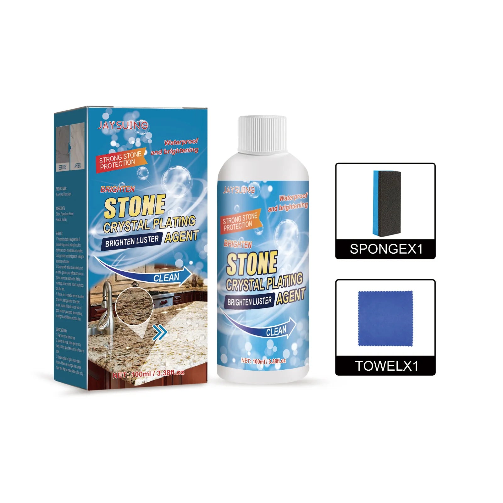 StoneClean™ – Effektiver Stein-Fleckenentferner 100ml | 1+1 GRATIS
