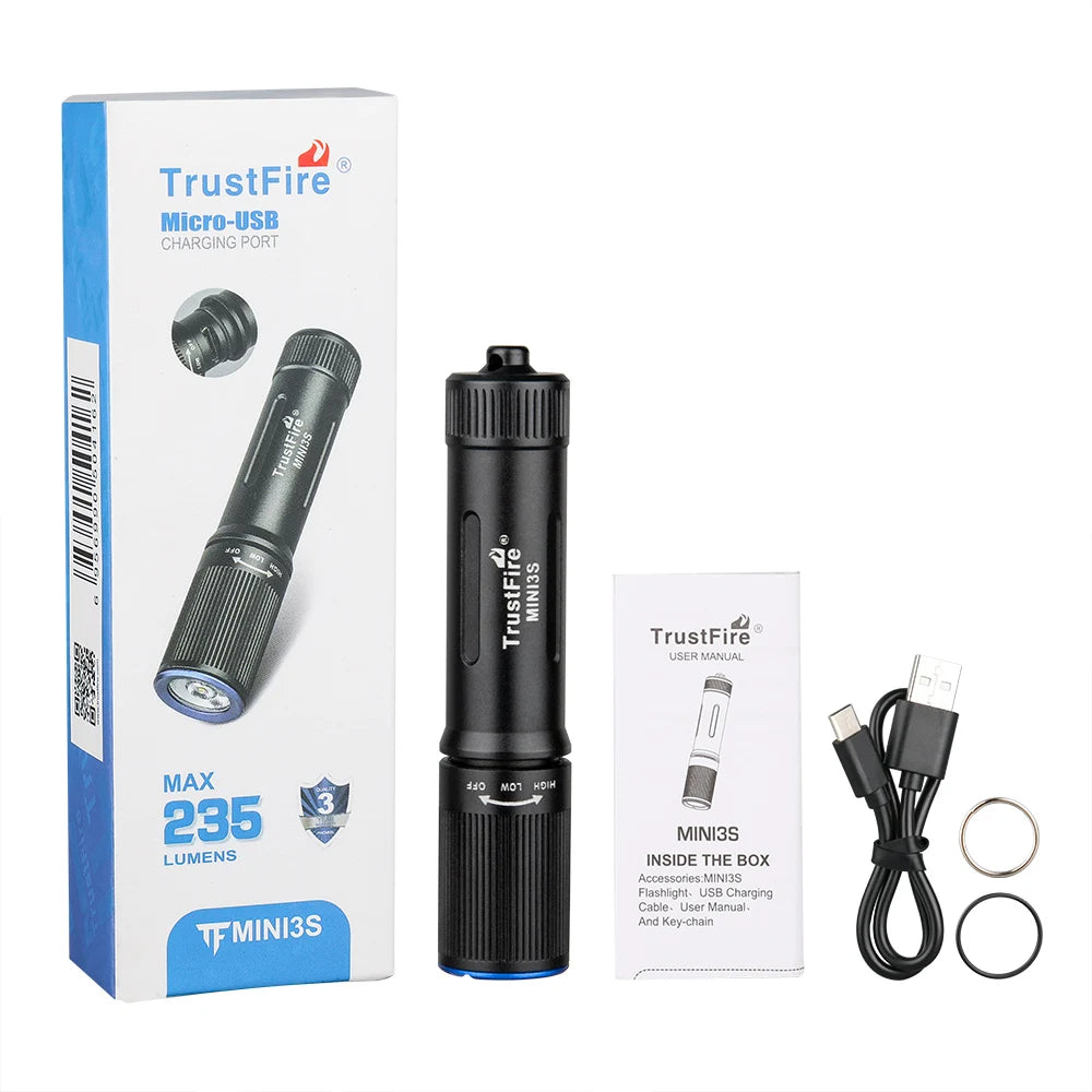 Mini 3S TrustFire-Taschenlampe 235 Lumen