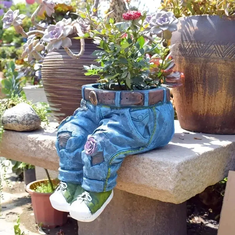 DenimBloom™ – Blumentopf in Jeans-Form | 50% Rabatt