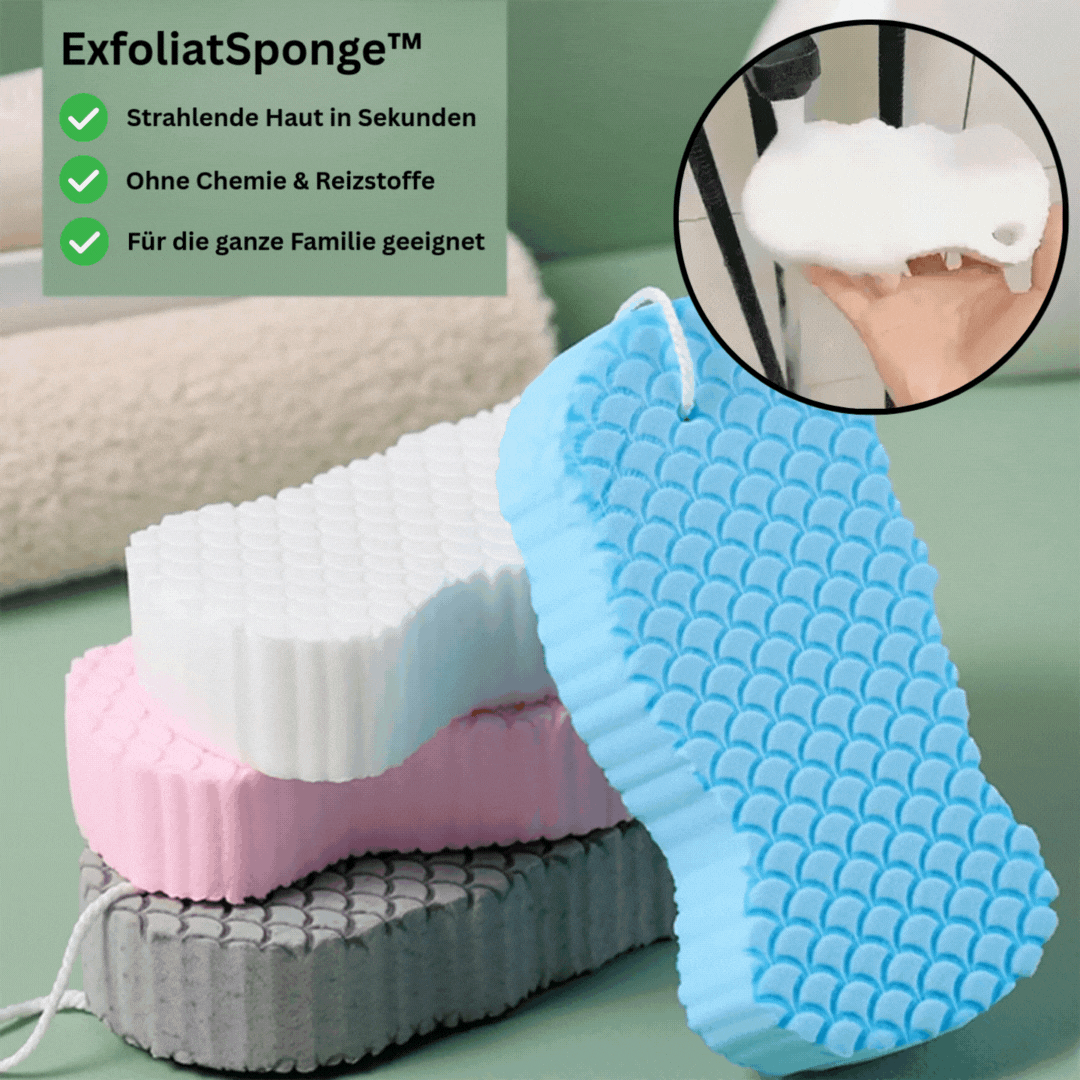 ExfoliatSponge™ – Seidig strahlende Haut nach jeder Dusche | 1+2 GRATIS