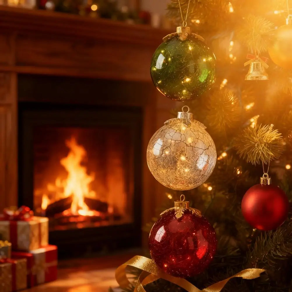 LumiGlobe – Leuchtende Glas-Weihnachtskugeln (3er-Set)  | 50% RABATT